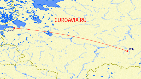 Авиаперелет из Санкт-Петербурга в Уфу